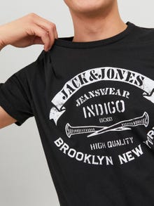 Jack & Jones Z logo Okrągły dekolt T-shirt -Black - 12232972