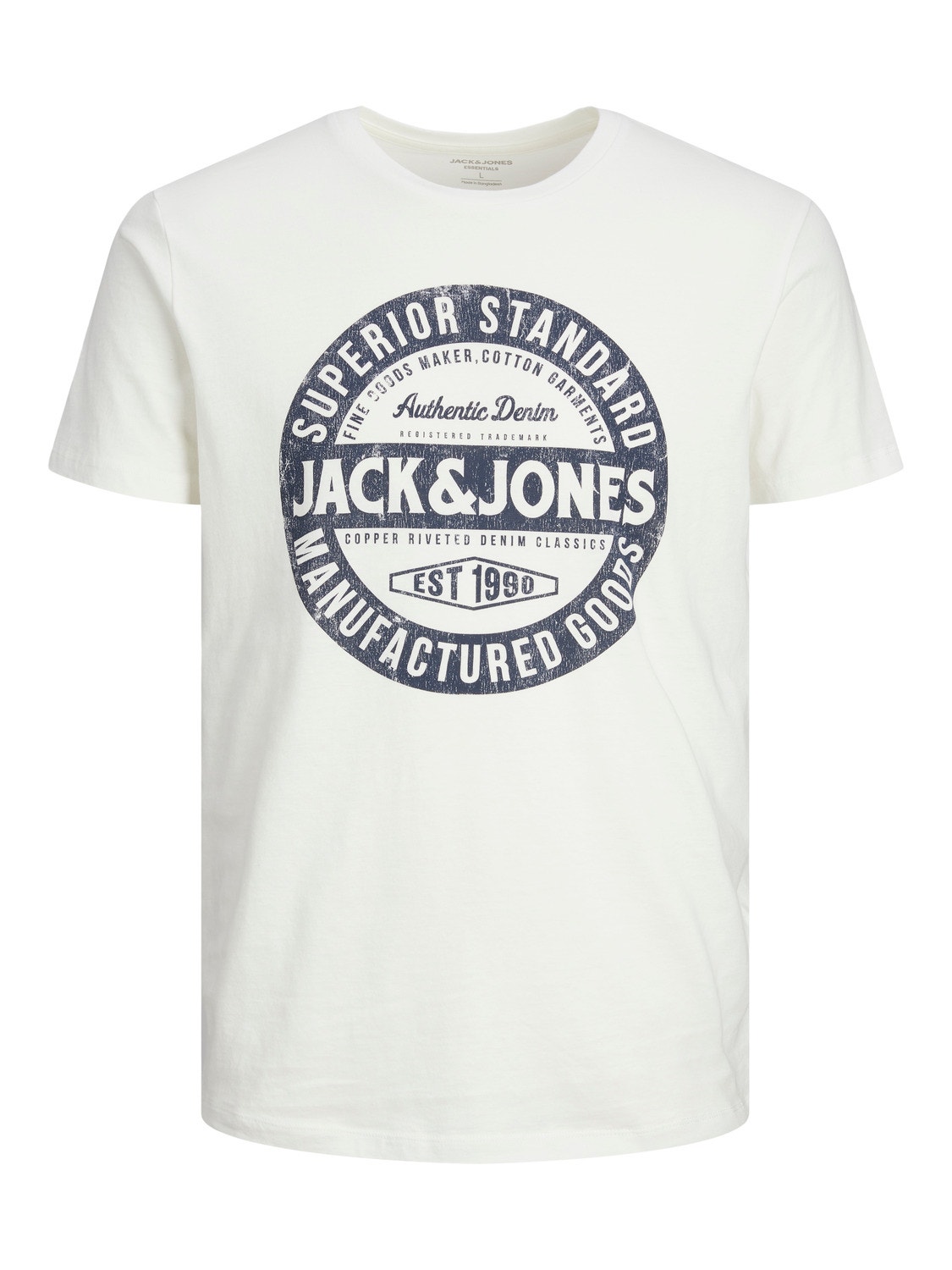 Jack & Jones Camiseta Logotipo Cuello redondo -Cloud Dancer - 12232972