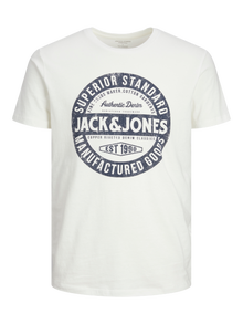 Jack & Jones T-shirt Logo -Cloud Dancer - 12232972