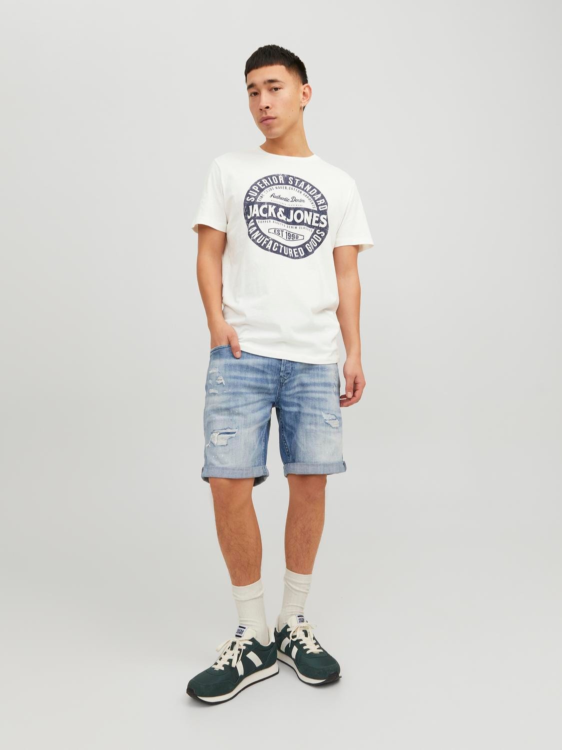 Jack & Jones Καλοκαιρινό μπλουζάκι -Cloud Dancer - 12232972