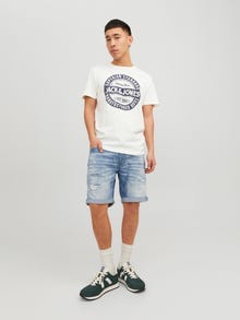 Jack & Jones Logo T-shirt -Cloud Dancer - 12232972
