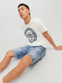 Jack & Jones Logo T-shirt -Cloud Dancer - 12232972