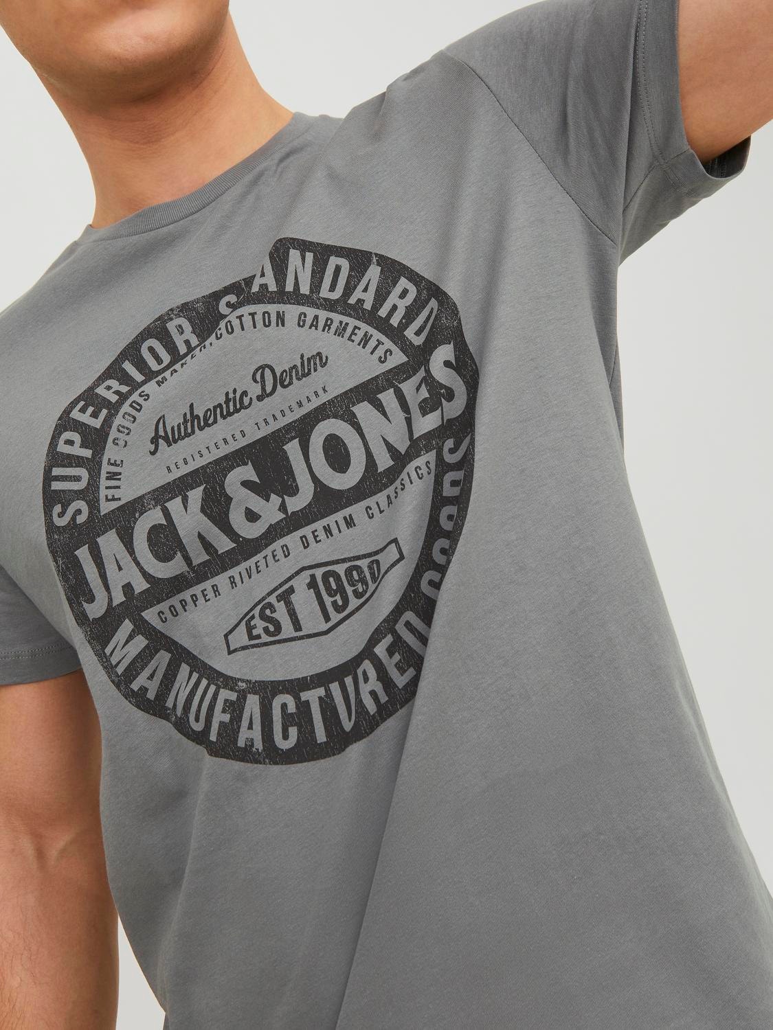 Jack & Jones Logotyp Rundringning T-shirt -Sedona Sage - 12232972