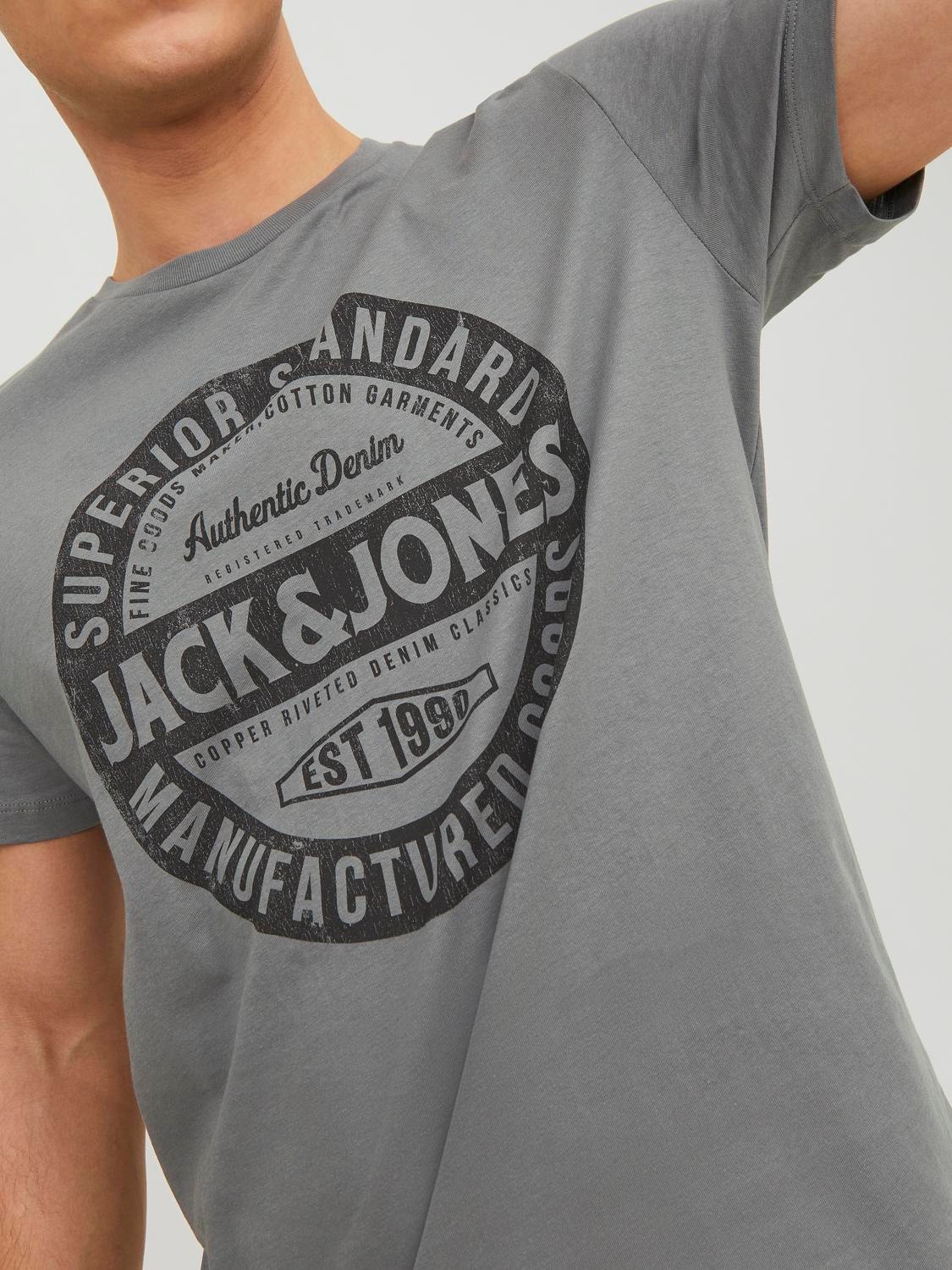 Jack & Jones T-shirt Logo Col rond -Sedona Sage - 12232972