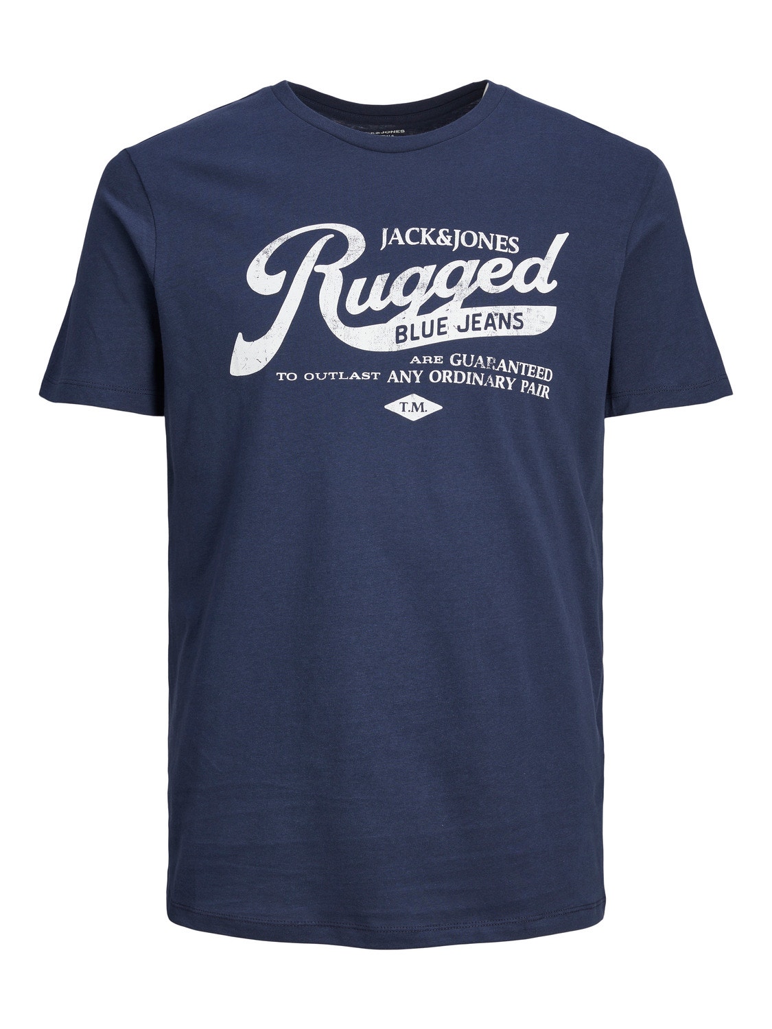 Jack & Jones Logo Rundhals T-shirt -Mood Indigo - 12232972