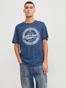 Jack & Jones Camiseta Logotipo Cuello redondo -Ensign Blue - 12232972