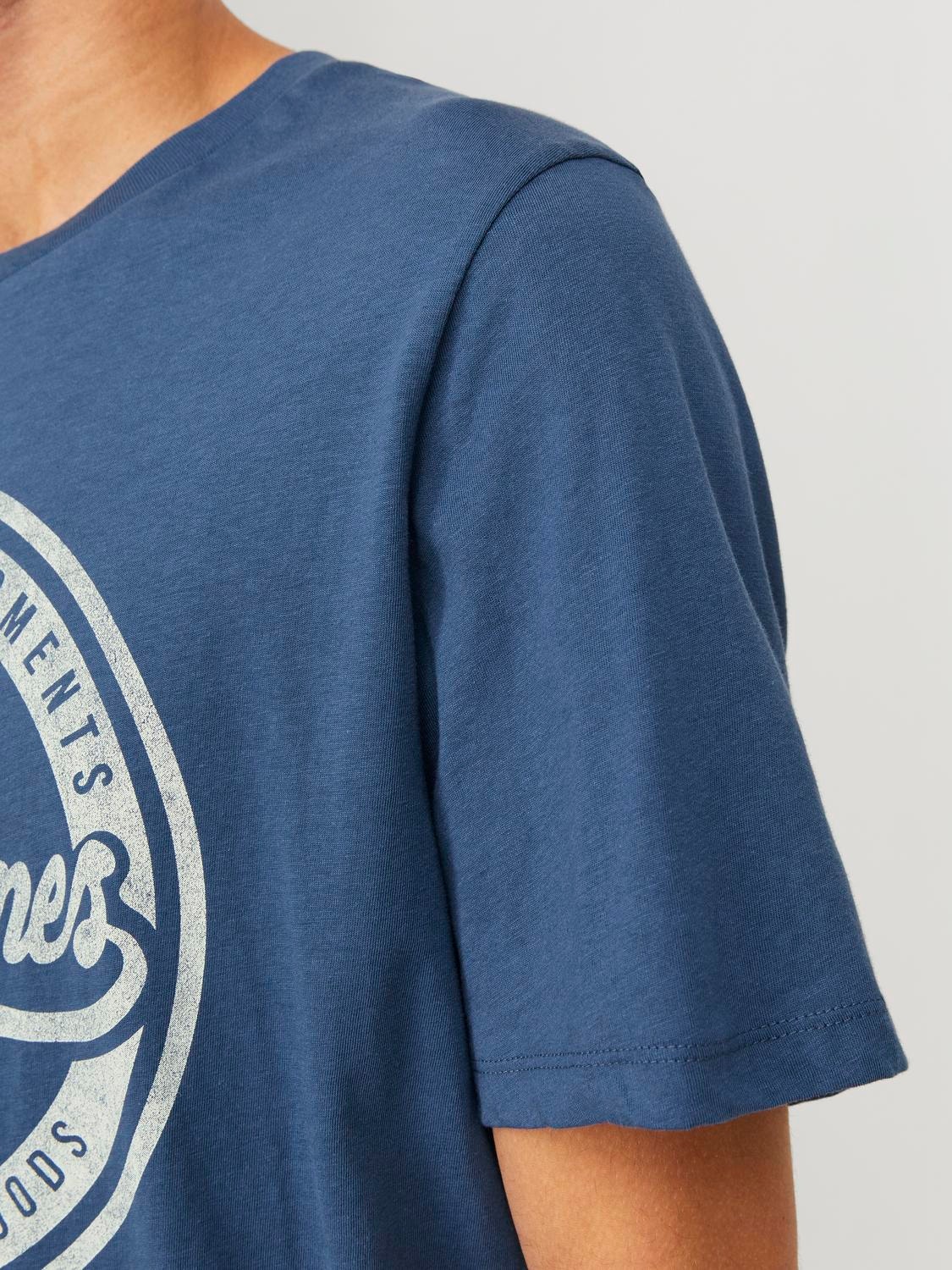 Jack & Jones Logo Ronde hals T-shirt -Ensign Blue - 12232972