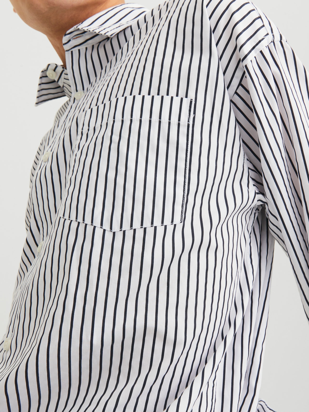 Jack & Jones Oversize Fit Freizeithemd -Bright White - 12233117