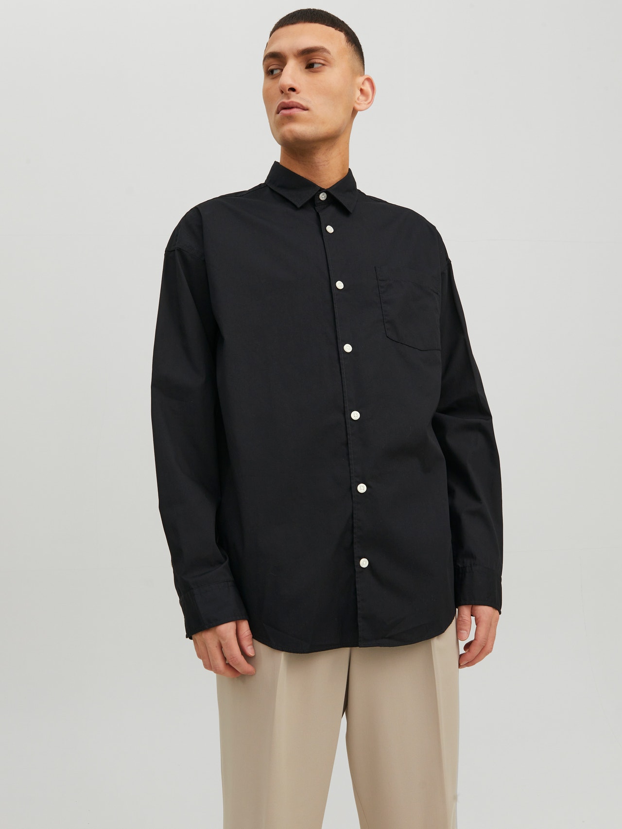 Jack & Jones Camicia casual Oversize Fit -Black - 12233117