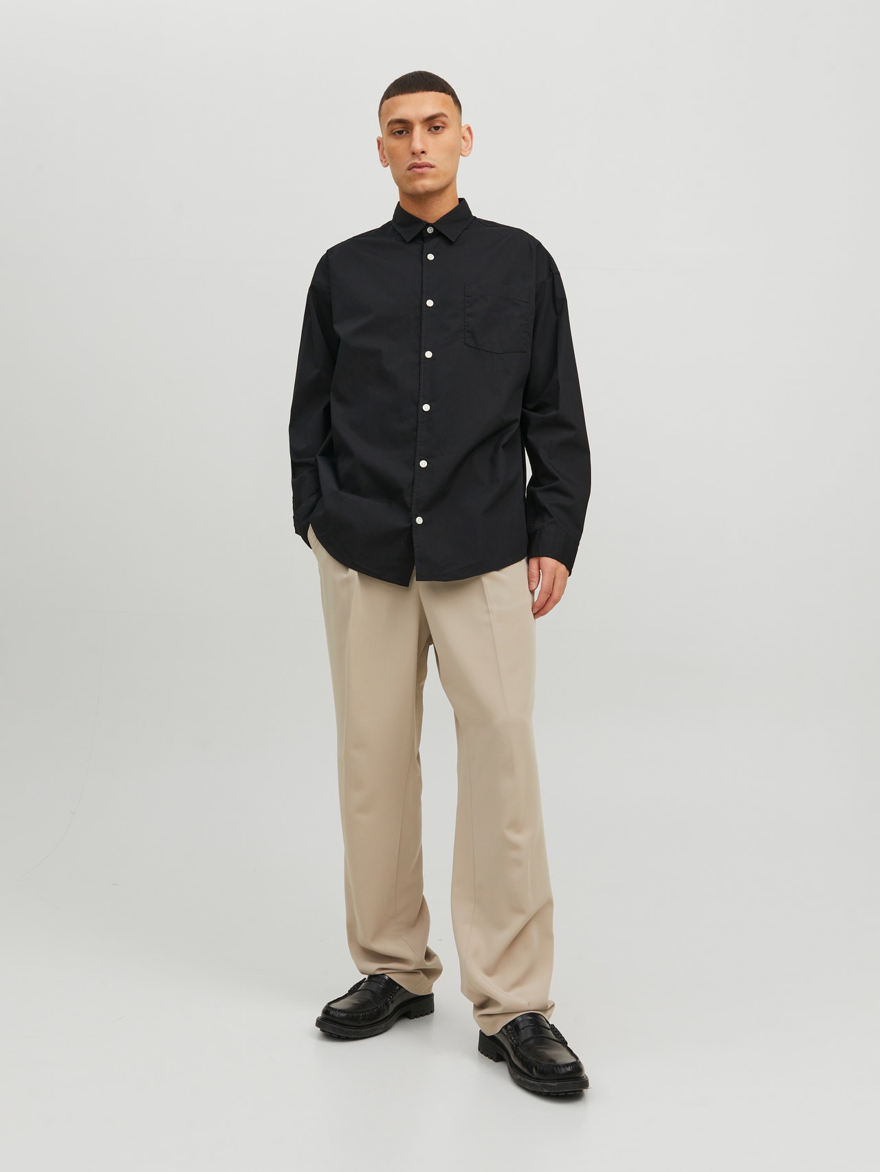 Jack & Jones Camisa Casual Oversize Fit -Black - 12233117