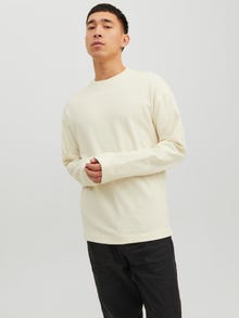 Jack & Jones Plain Crew neck Sweatshirt -Tofu - 12233472