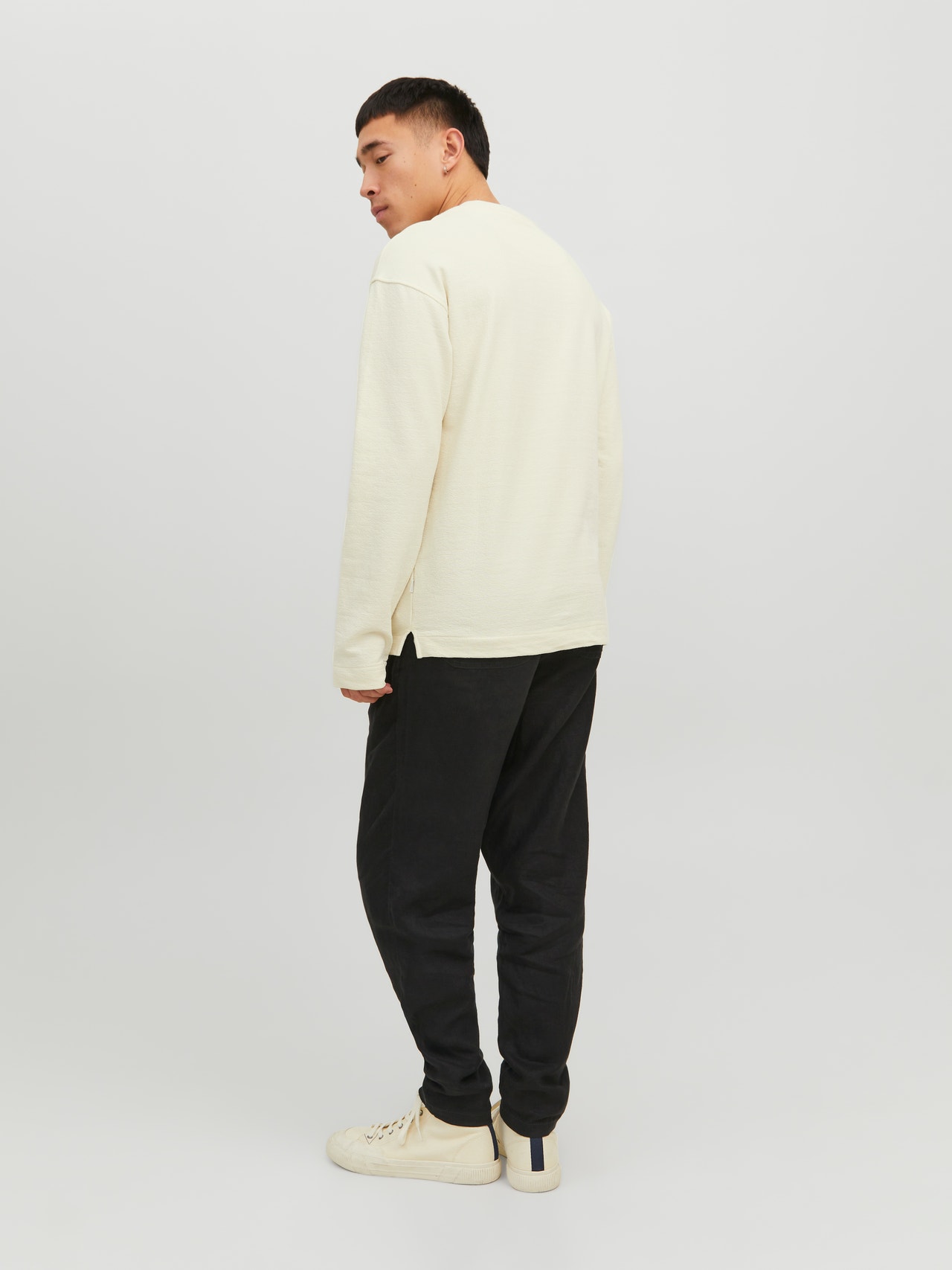 Jack & Jones Sima Személyzeti nyakú pulóver -Tofu - 12233472