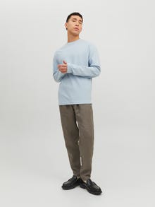 Jack & Jones Ensfarvet Sweatshirt med rund hals -Cashmere Blue - 12233472