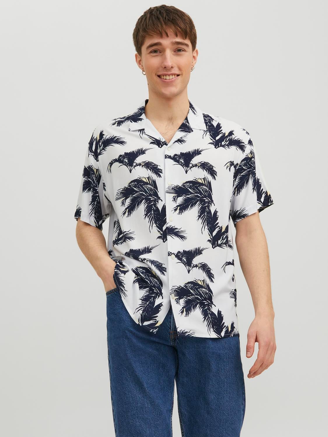 Jack & jones Camisa Manga Corta Hawaii Resort Multicolor