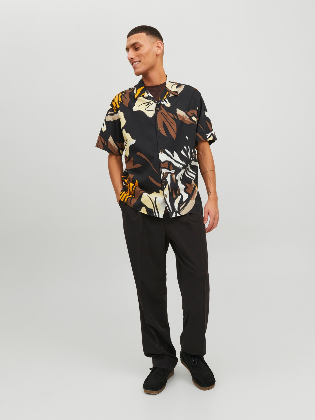 Jack & Jones Regular Fit Hawaii skjorte -Tap Shoe - 12233544
