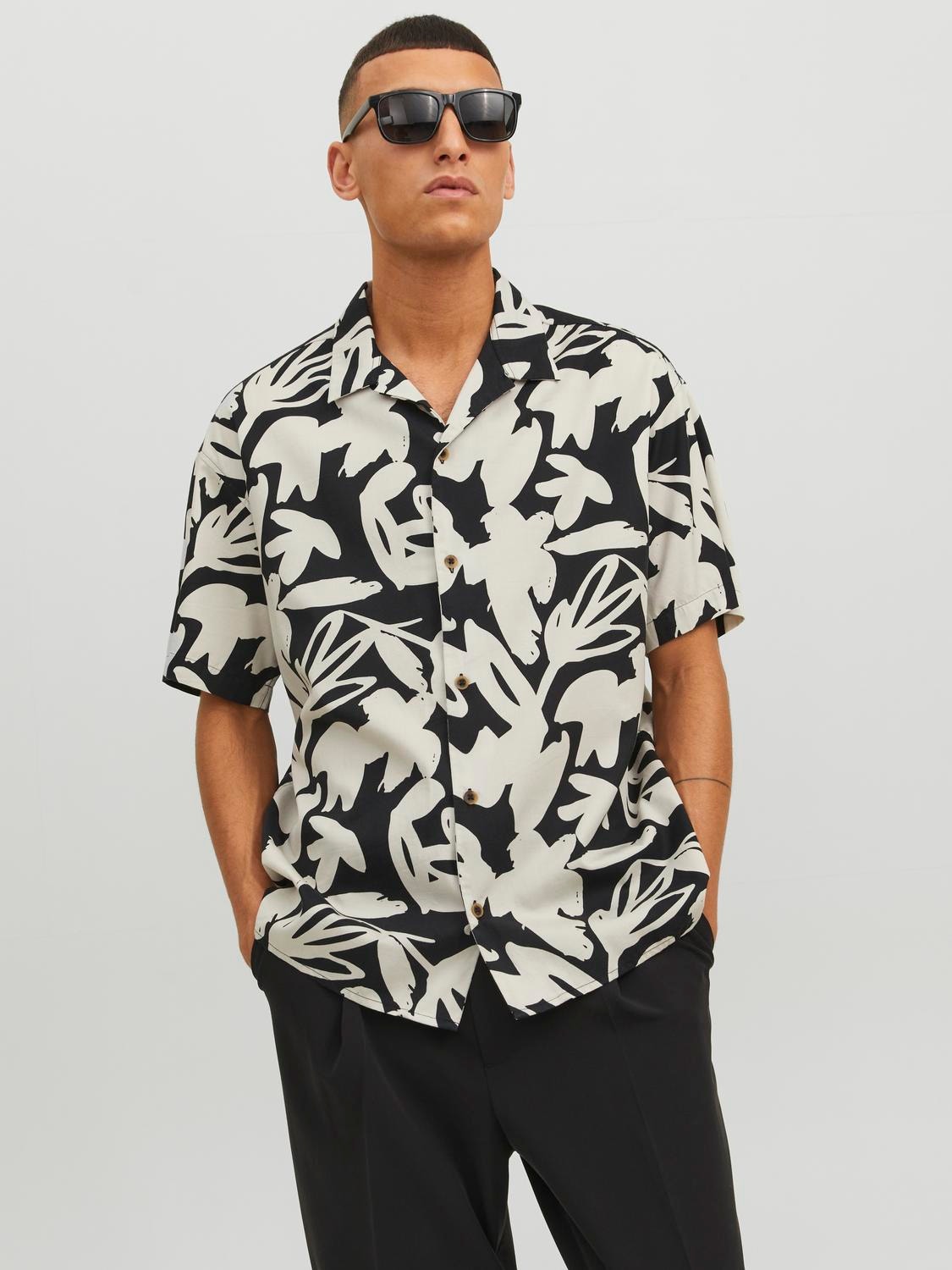 Jack & Jones Regular Fit Hawaii skjorte -Moonbeam - 12233544