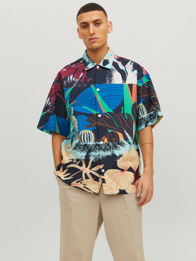 Jack & Jones Wide Fit Hawaii skjorte - 12233559