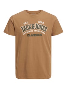 Jack & Jones Logo Crew neck T-shirt -Otter - 12233594