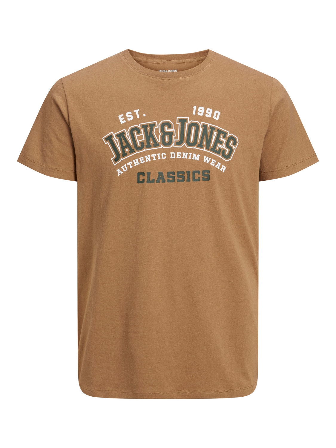 Jack & Jones Logo Rundhals T-shirt -Otter - 12233594