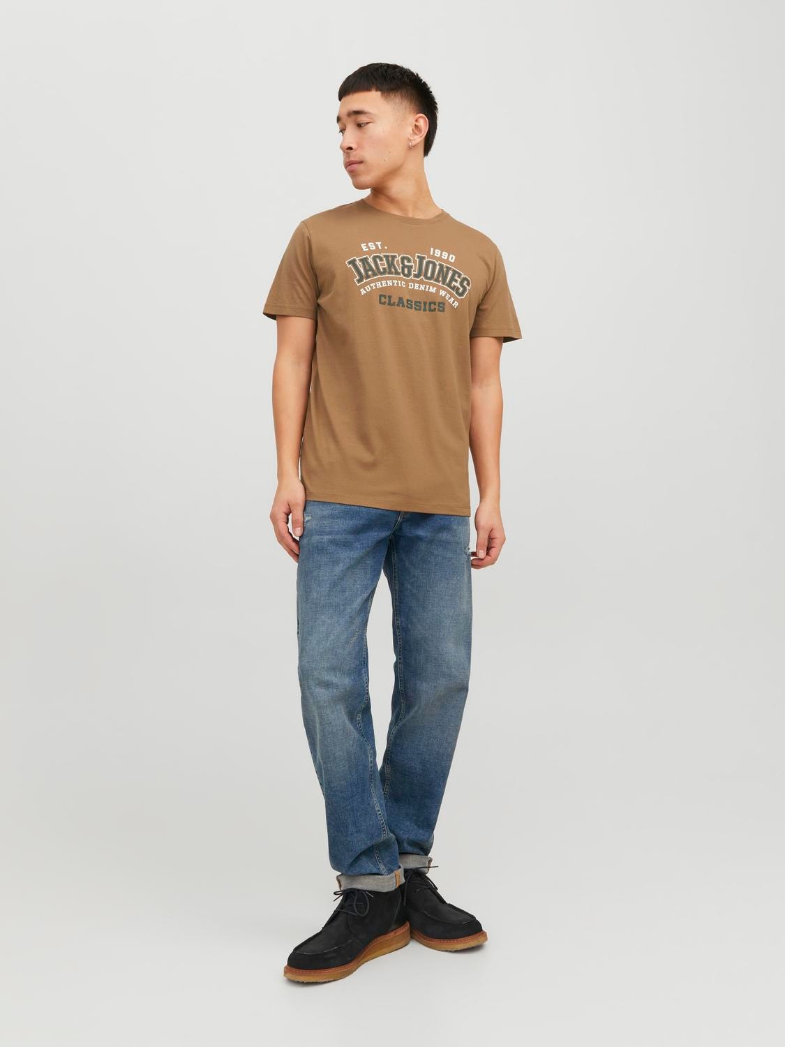 Jack & Jones Logo O-hals T-skjorte -Otter - 12233594