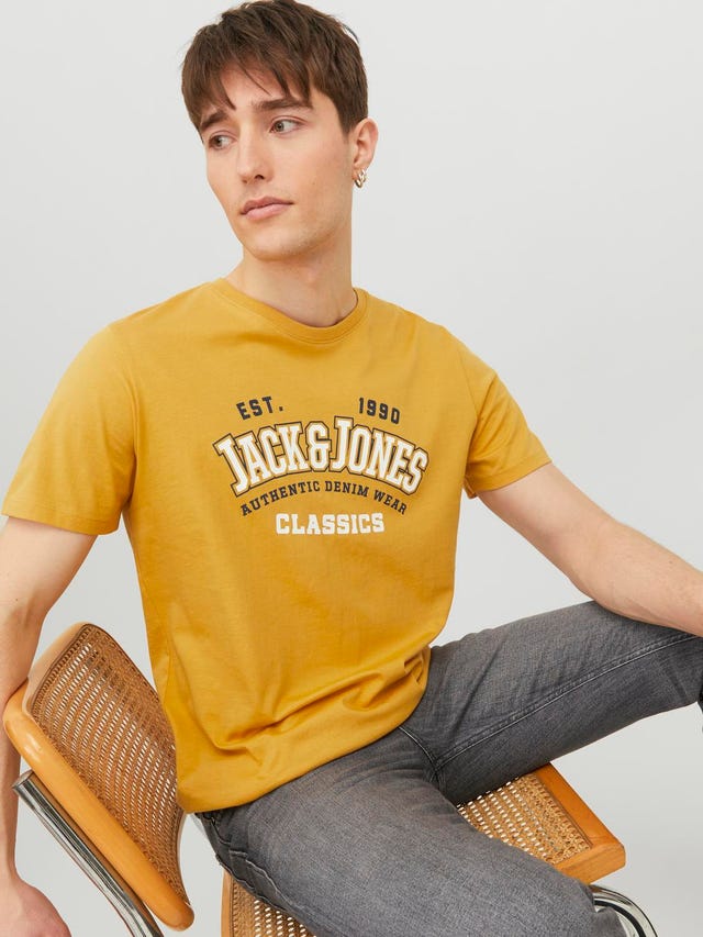 Jack & Jones Logo Ronde hals T-shirt - 12233594