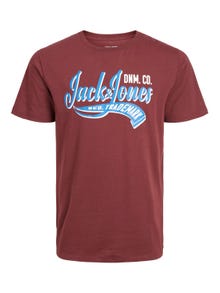 Jack & Jones Logotipas Apskritas kaklas Marškinėliai -Port Royale - 12233594