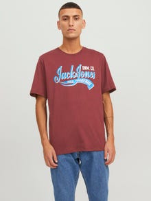 Jack & Jones Logo O-Neck T-shirt -Port Royale - 12233594