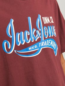 Jack & Jones Logo Ümmargune kaelus T-särk -Port Royale - 12233594