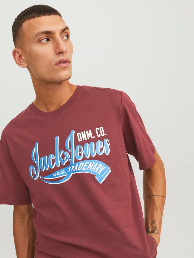 Jack & Jones Logo Kruhový výstřih Tričko - 12233594