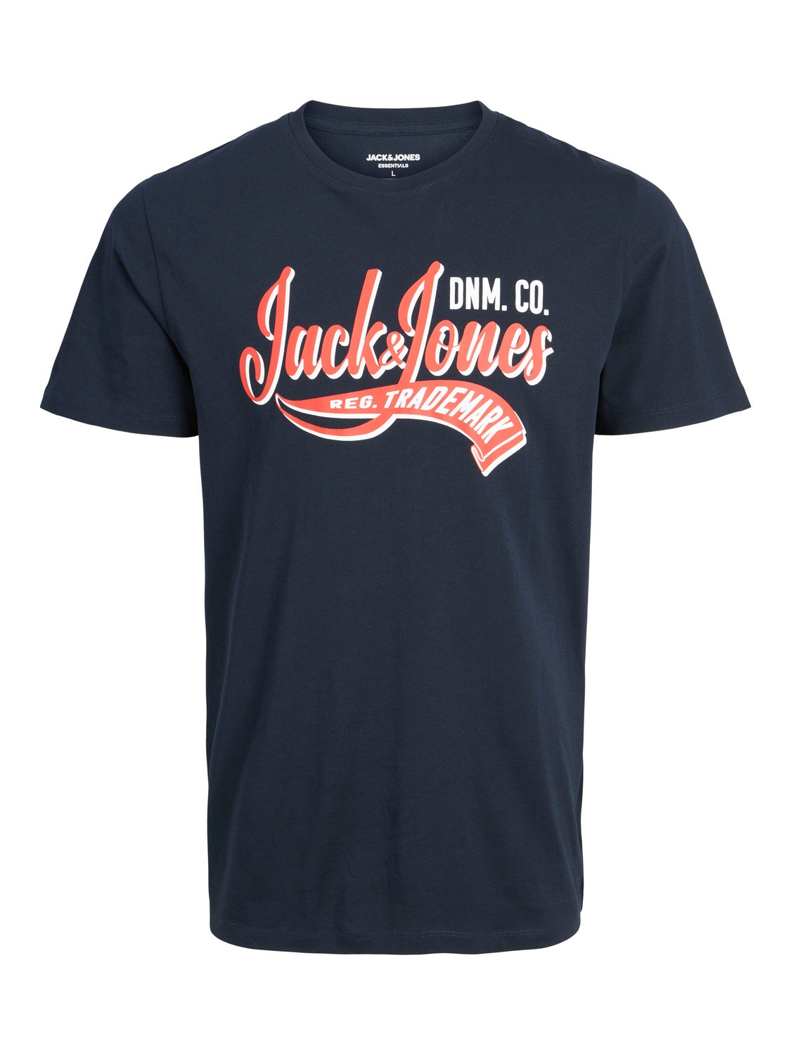 Jack & Jones Logo Crew neck T-shirt -Navy Blazer - 12233594