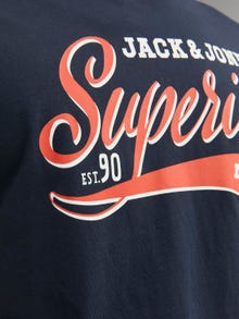 Jack & Jones T-shirt Logo Col rond -Navy Blazer - 12233594