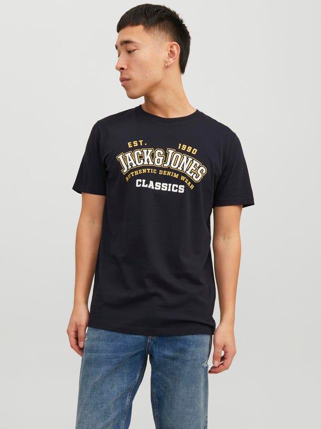 Jack & Jones Logo Ronde hals T-shirt - 12233594