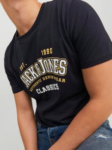 Jack & Jones Logo Crew neck T-shirt -Dark Navy - 12233594