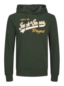 Jack & Jones Logo Hoodie -Mountain View - 12233597