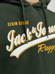 Jack & Jones Logo Hoodie -Mountain View - 12233597