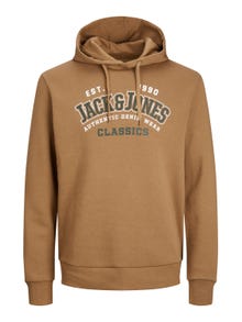 Jack & Jones Logo Mikina s kapucí -Otter - 12233597