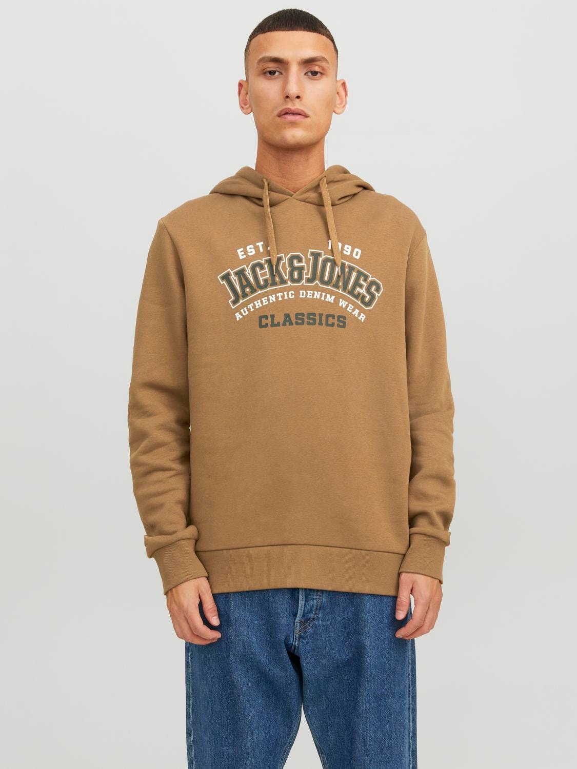 Jack & Jones Hoodie Logo -Otter - 12233597