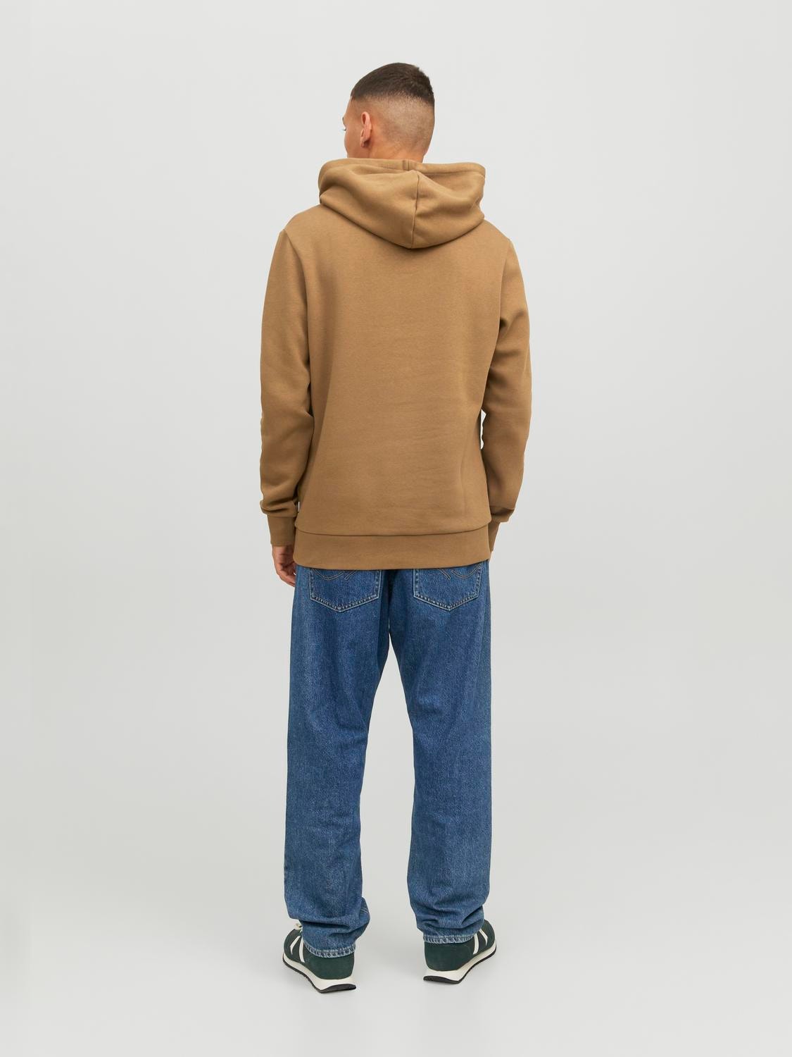 Jack & Jones Hoodie Logo -Otter - 12233597