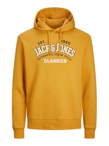 Jack & Jones Logo Hoodie -Honey Gold - 12233597