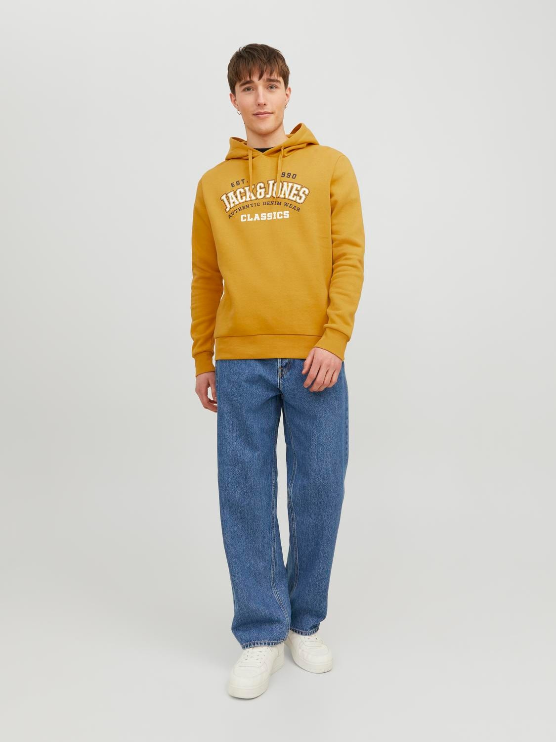 Jack & Jones Φούτερ με κουκούλα -Honey Gold - 12233597