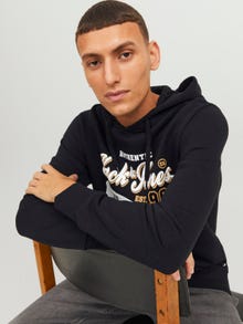 Jack & Jones Logó Kapucnis felső -Black - 12233597