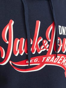 Jack & Jones Hoodie Logo -Navy Blazer - 12233597