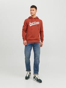 Jack & Jones Hoodie Logo -Cinnabar - 12233597