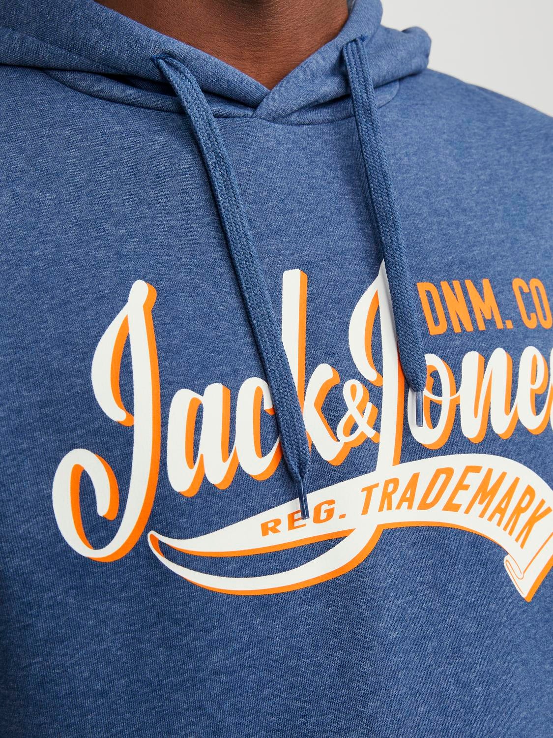 Jack & Jones Hoodie Logo -Ensign Blue - 12233597