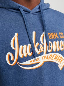 Jack & Jones Logo Hoodie -Ensign Blue - 12233597