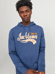 Jack & Jones Hoodie Logo -Ensign Blue - 12233597