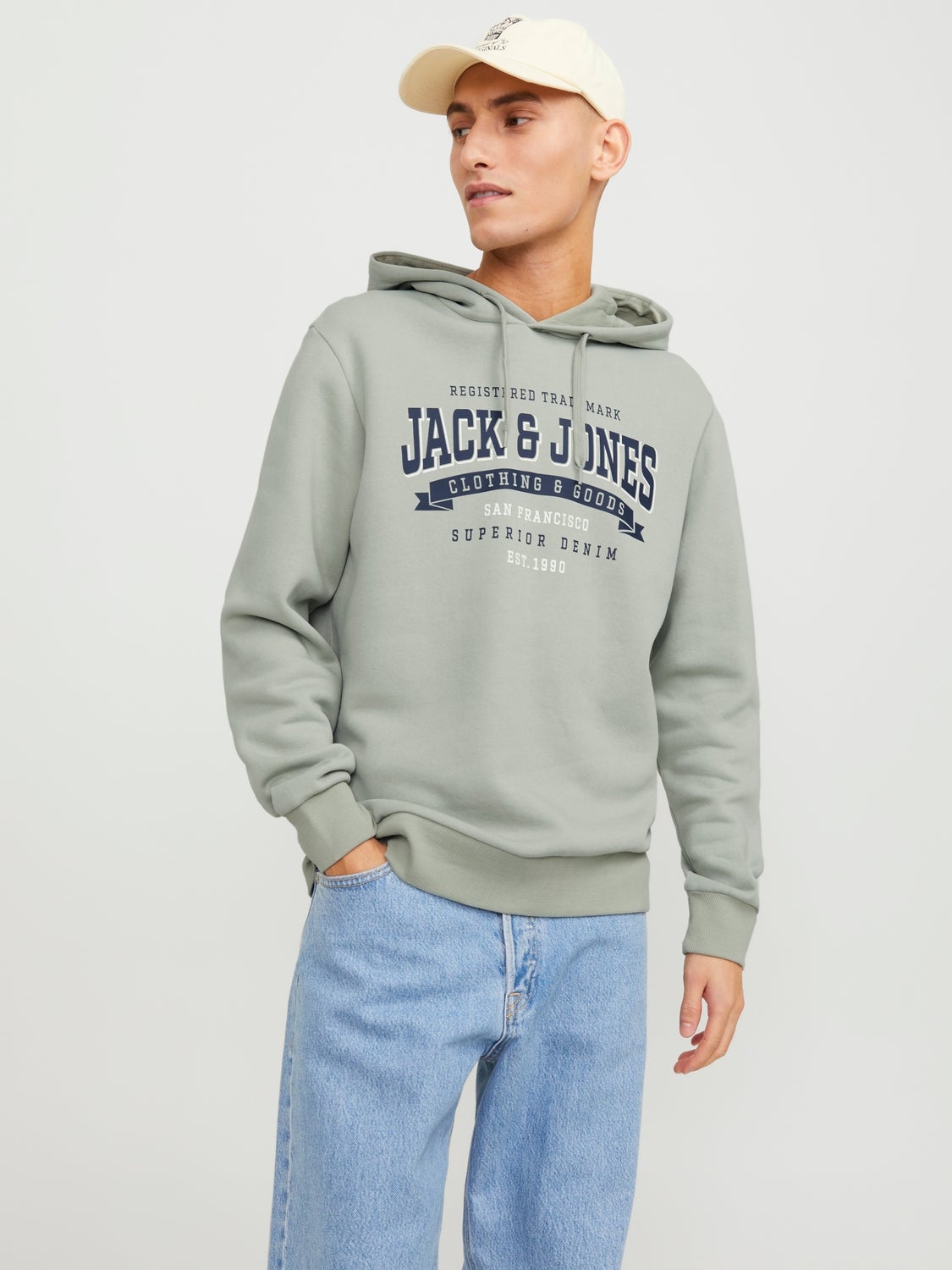 Logo Hoodie | Light Grey | Jack & Jones®