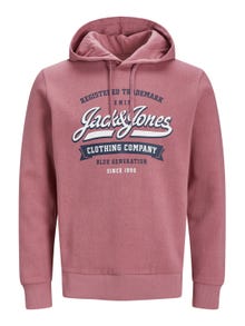 Jack & Jones Logotipas Megztinis su gobtuvu -Mesa Rose - 12233597
