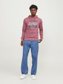 Jack & Jones Hoodie Logo -Mesa Rose - 12233597