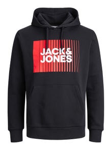 Jack & Jones Logó Kapucnis felső -Black - 12233599